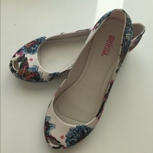 Melissa peep toe ballet flats
